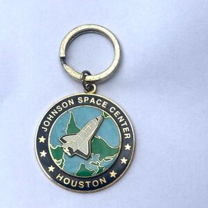 Vintage Johnson Space Center Houston keyring keychain key fob